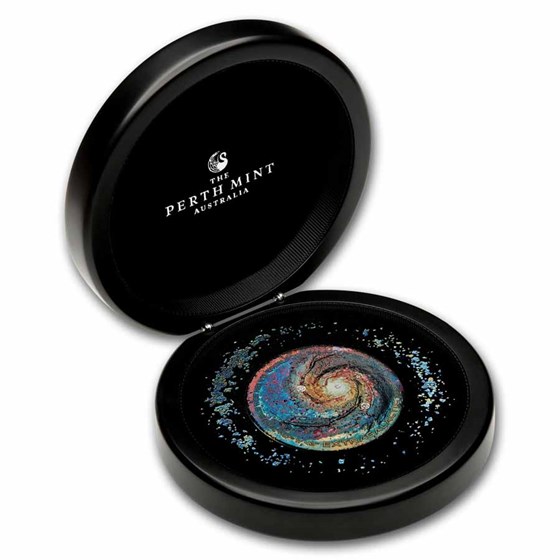 2025 AUS 5 oz Silver Colorized Extragalactic Antiqued (Box &amp; COA)