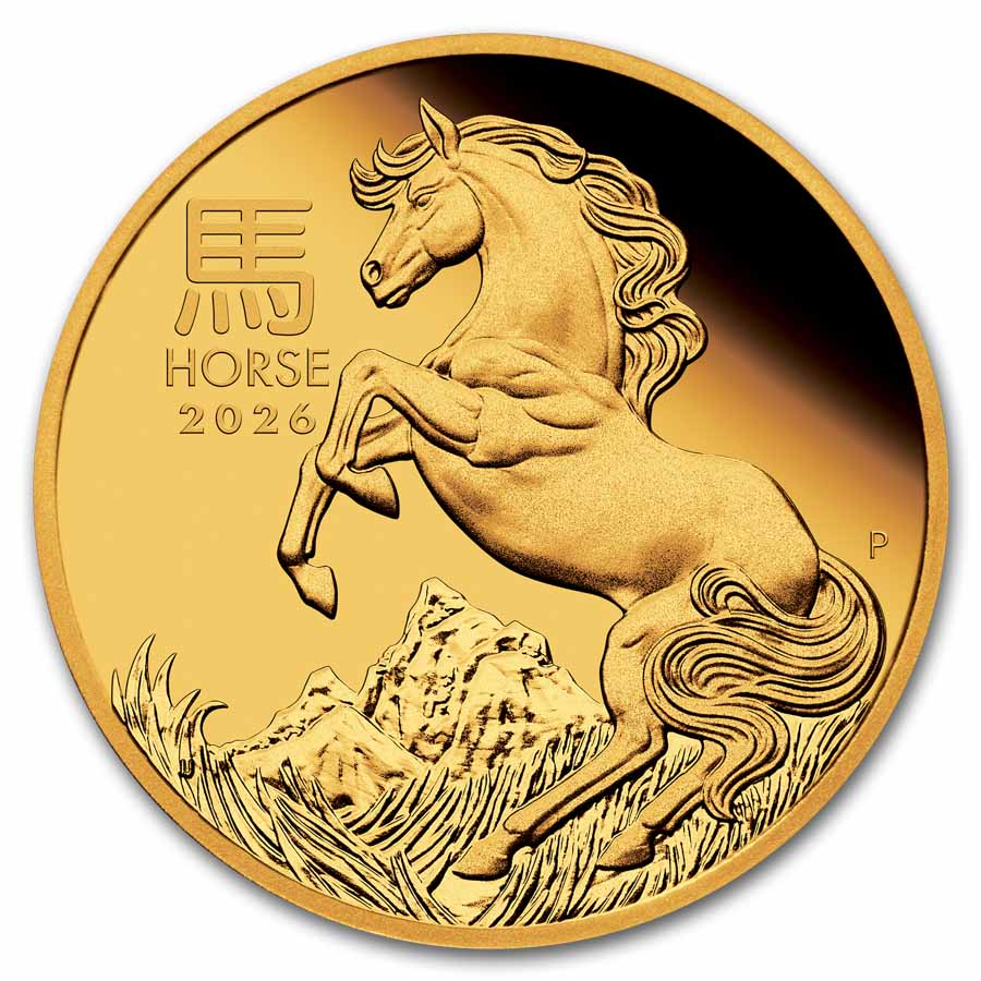 2026 Australia 1/10 oz Gold Lunar Horse Proof (w/Box & COA)