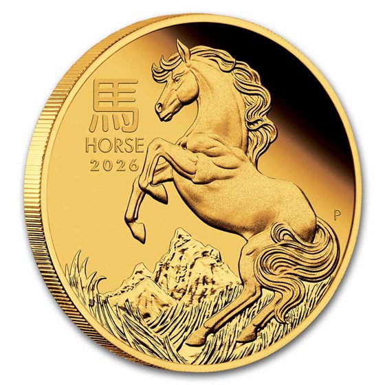 2026 Australia 1 oz Gold Lunar Horse Proof (w/Box &amp; COA)