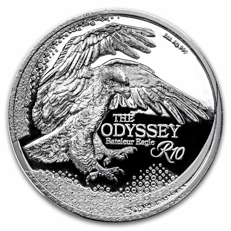 2025 South Africa 2 oz Silver The Odyssey Series: Bateleur Eagle