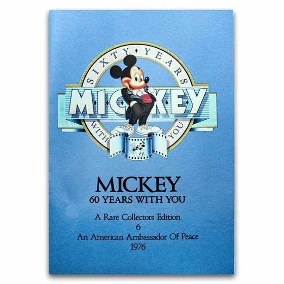 1 oz Silver Round - Mickey Mouse 60 Years Ambassador of Peace