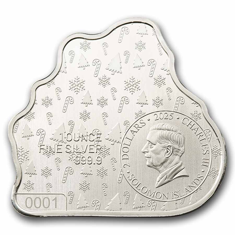 2025 PAMP 1 oz Silver Shaped & Colorized Snowman Sleigh Ride
