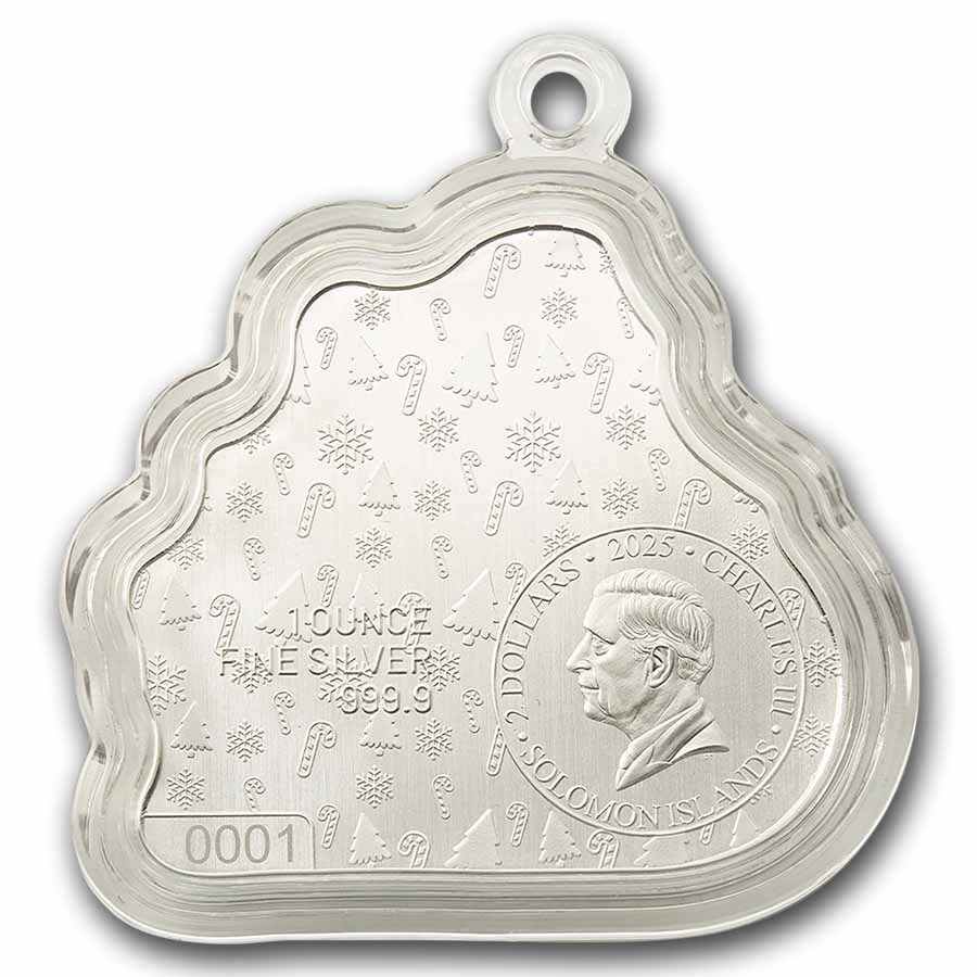 2025 PAMP 1 oz Silver Shaped & Colorized Snowman Sleigh Ride