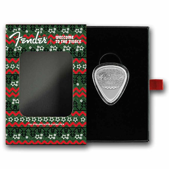 2025 10g Silver Fender® Holiday 351 Heavy Guitar Pick (.925 fine)