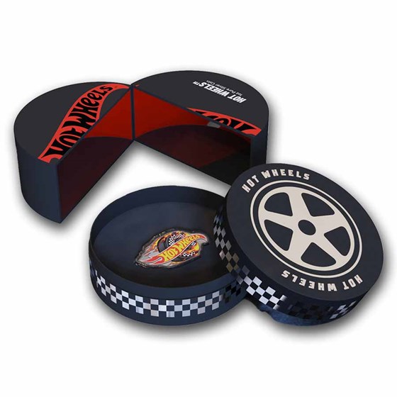 2025 PAMP 1 oz Silver- Hot Wheels™ Shaped &amp; Colorized Coin