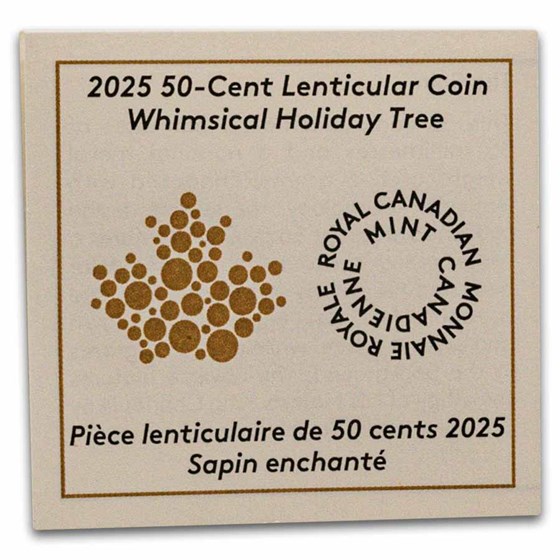 2025 Canada 50-Cent Lenticular Whimsical Holiday Tree