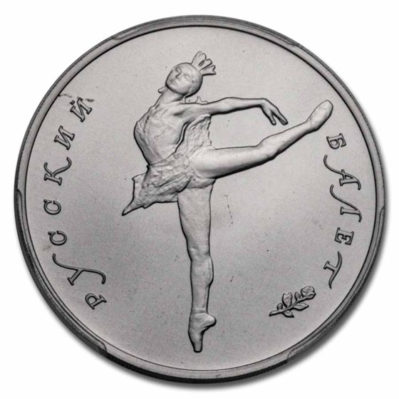 1990 Russia 1 oz Palladium Ballerina MS-69 PCGS