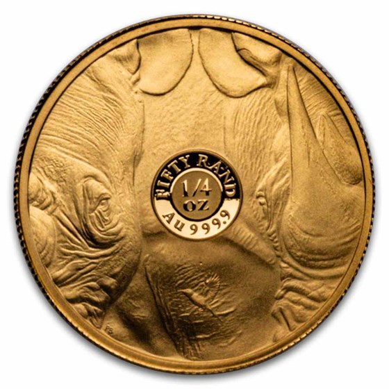2025 South Africa 1/4 oz Proof Gold Big Five Rhino (w/ Box &amp; COA)