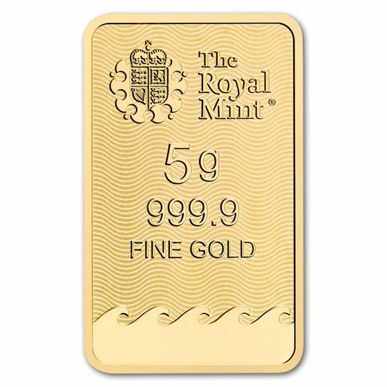 5 gram Gold Bar - The Royal Mint Britannia (New Assay)