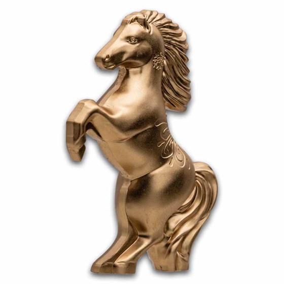 2026 Mongolia 1 oz Silver Gilded Lunar Wild Horse Shaped Coin
