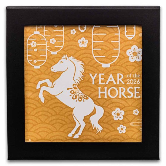 2026 Mongolia 1 oz Silver Gilded Lunar Wild Horse Shaped Coin