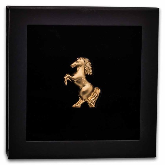 2026 Mongolia 1 oz Silver Gilded Lunar Wild Horse Shaped Coin