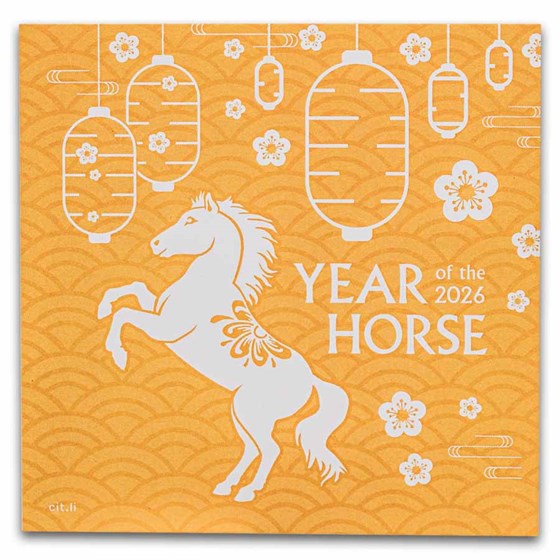 2026 Mongolia 1 oz Silver Gilded Lunar Wild Horse Shaped Coin