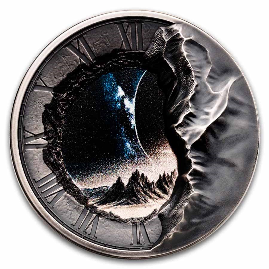 2025 Cook Islands 2 oz Silver Portal of Time (w/ Box & COA)