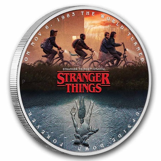 2026 TUV 1 oz Silver Colorized Stranger Things The Upside Down