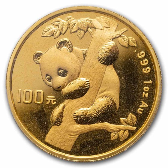 1996 China 1 oz Gold Panda Large Date MS-68 PCGS