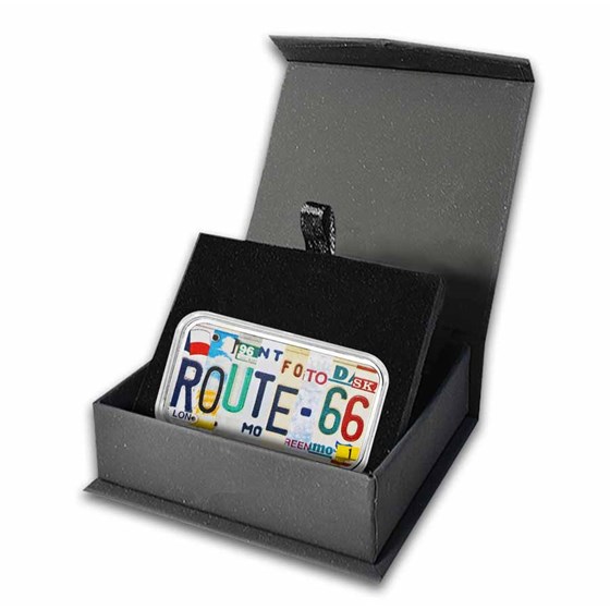 1 oz Silver Colorized Bar - Route 66 100th Anniversary