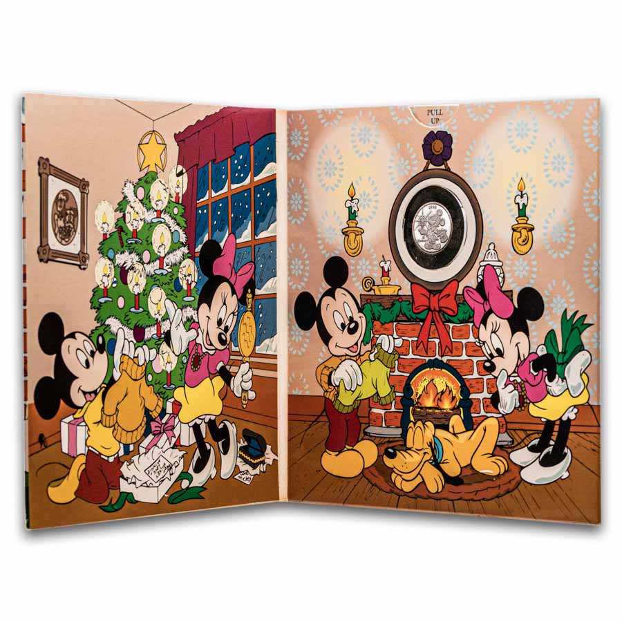 1/10 oz Silver Round - 1990 Mickey's Holiday Treasures (Rarities)