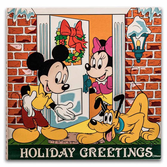 1/10 oz Silver Round - 1990 Mickey's Holiday Treasures (Rarities)