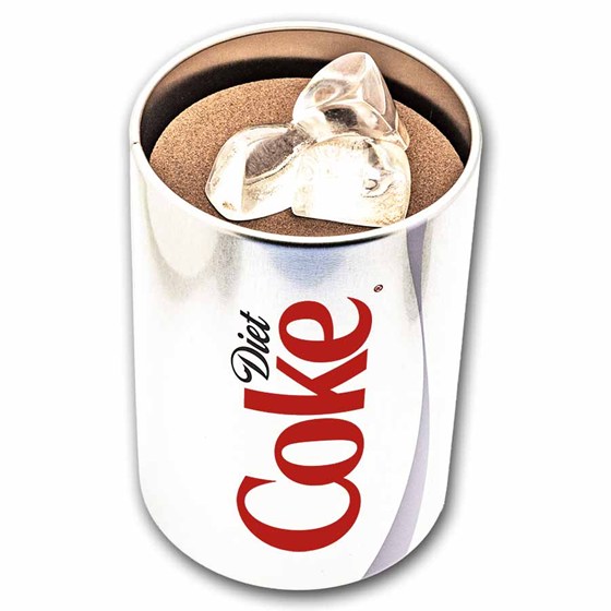 Coca-Cola® 1 oz Silver Diet Coke Shaped Coin w/ Box &amp; COA
