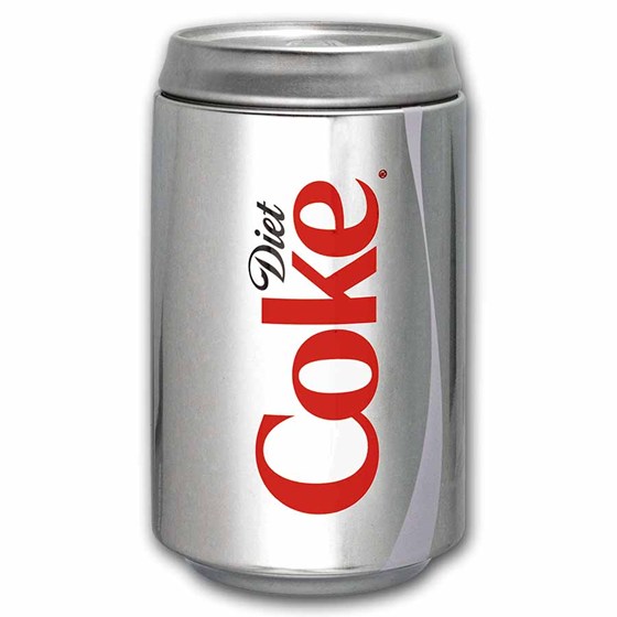 Coca-Cola® 1 oz Silver Diet Coke Shaped Coin w/ Box &amp; COA