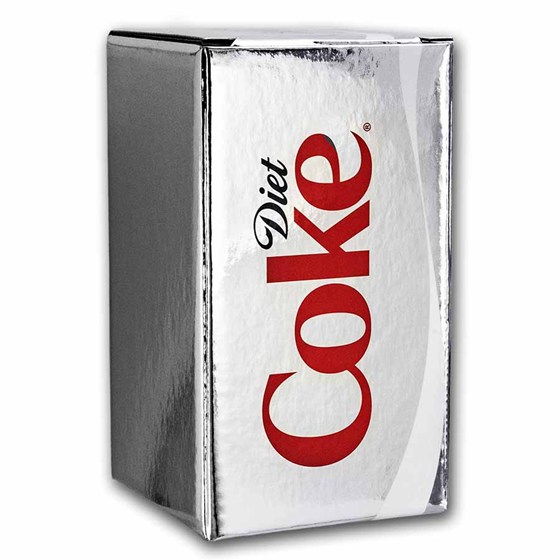 Coca-Cola® 1 oz Silver Diet Coke Shaped Coin w/ Box &amp; COA