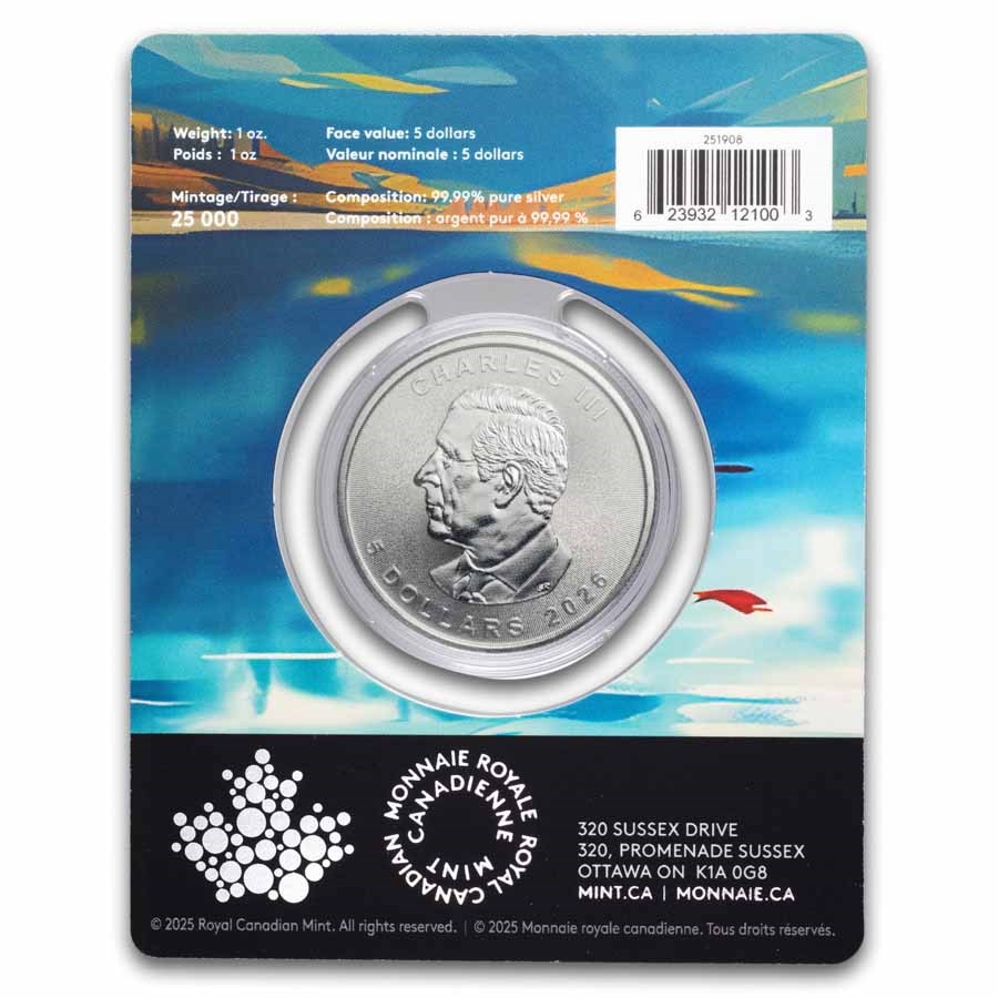 2026 RCM $5 1 oz Ag Treasured Silver Maple Leaf Celebration Privy
