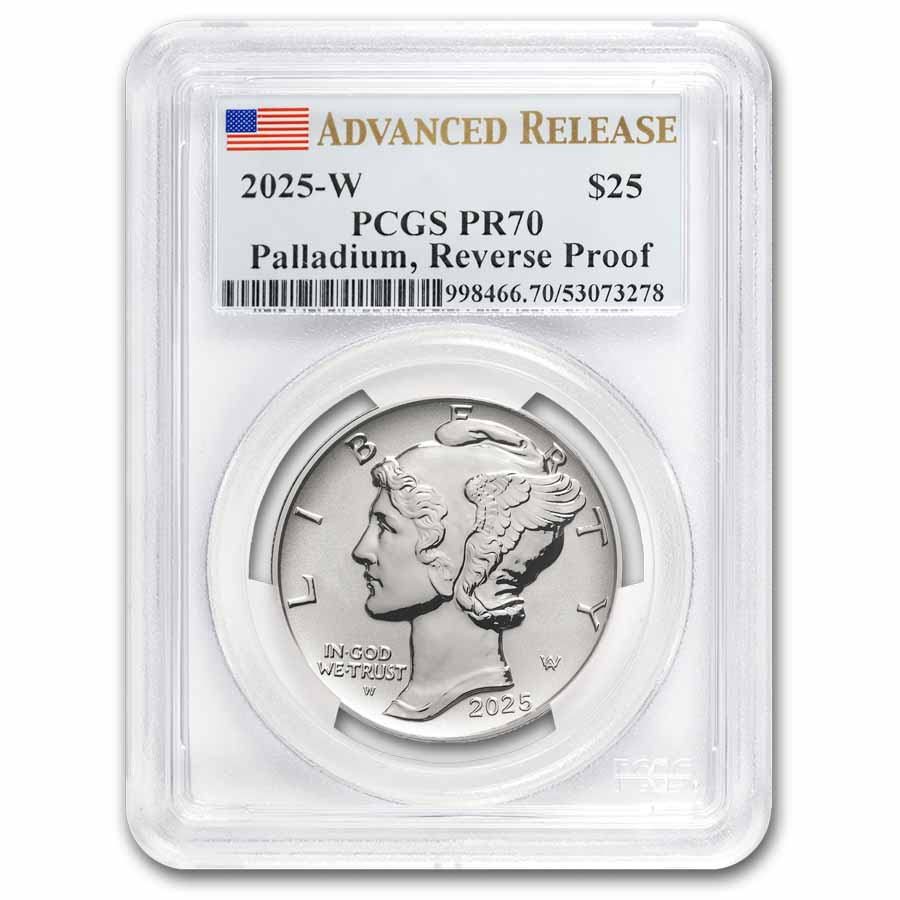 2025-W 1 oz Reverse Proof Palladium Eagle PR-70 PCGS (AR)