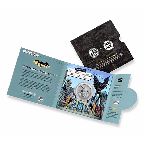 (2025) 1 oz Silver Comic Art Batman Medal (w/Box &amp; COA)