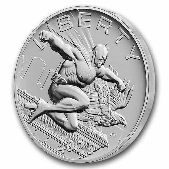 2025 2.5 oz Silver Comic Art Batman Medal (w/Box &amp; COA)