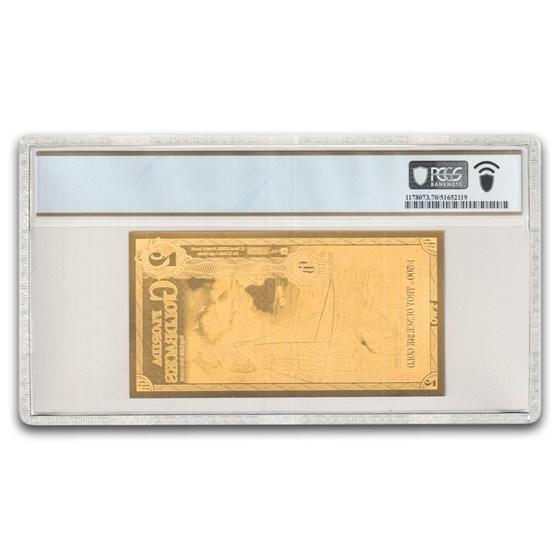 2 Florida Goldback - Aurum Gold Foil Note 24k MS-70 PCGS (Alpha)