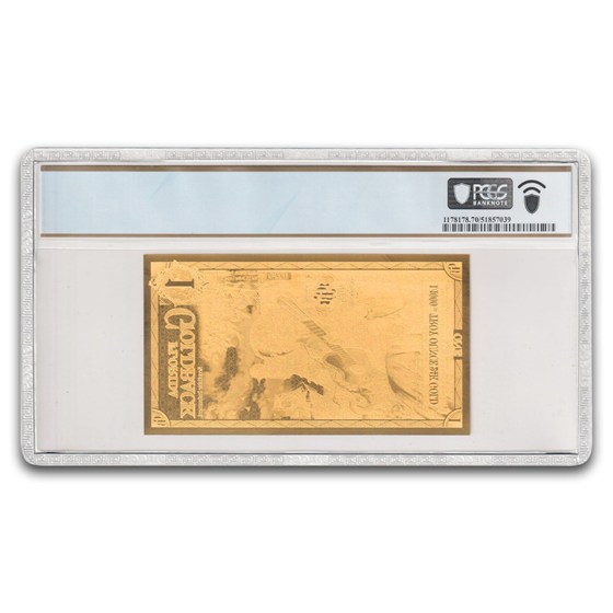 2025 1 Florida Goldback Aurum Gold Foil Note MS-70 PCGS (Alpha)