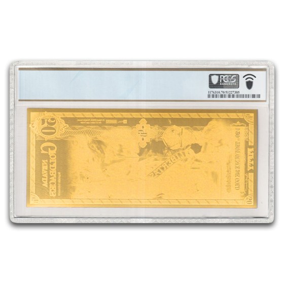 2024 50 Nevada Goldback Aurum Gold Foil Note 24k MS-70 PCGS