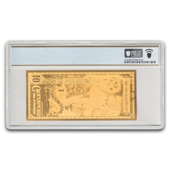 2024 10 New Hampshire Goldback - Aurum Gold Foil Note MS-70 PCGS
