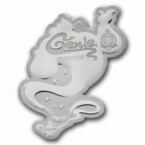 2025 Niue 1 oz Silver $2 Disney's Aladdin: Genie