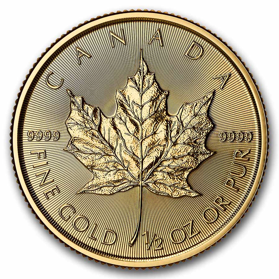 2026 Canada 1/2 oz Gold Maple Leaf BU