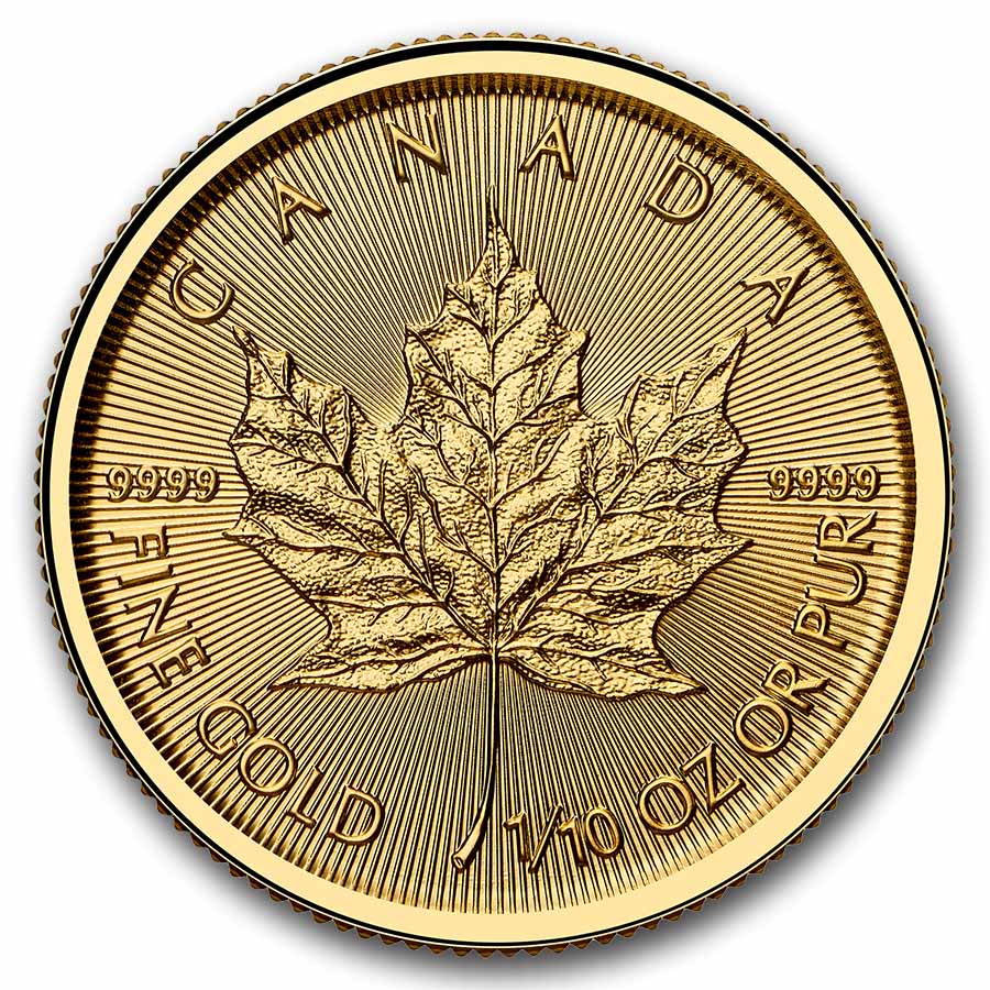 2026 Canada 1/10 oz Gold Maple Leaf BU