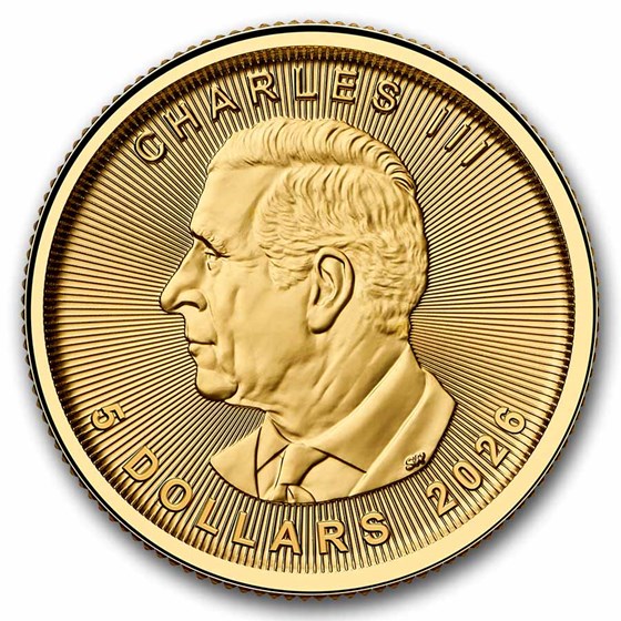 2026 Canada 1/10 oz Gold Maple Leaf BU