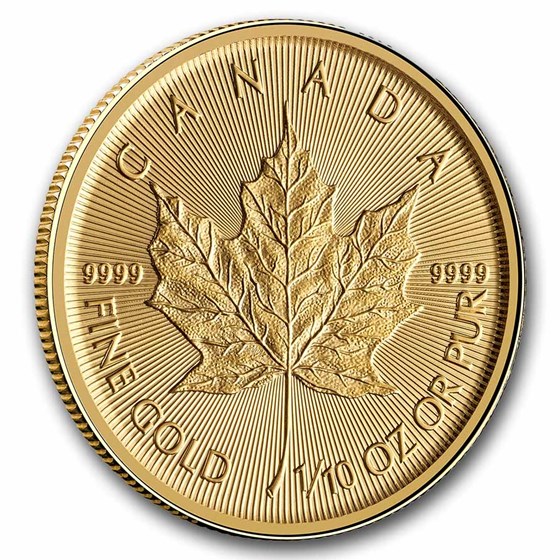 2026 Canada 1/10 oz Gold Maple Leaf BU
