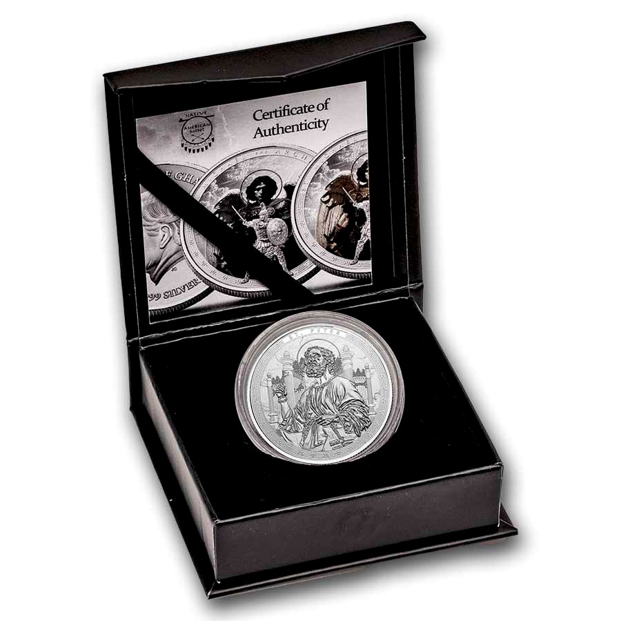 2025 Ghana 1 oz Silver Patron Saints St. Peter (Box/COA)