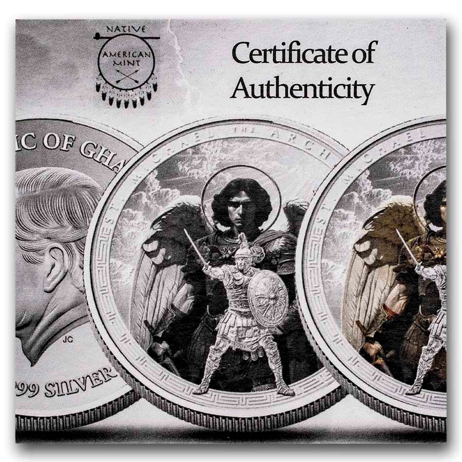 2025 Ghana 1 oz Silver Patron Saints St. Peter (Box/COA)