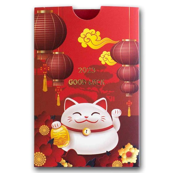 1 gram Gold Bar - PAMP Suisse Lucky Cat (In Assay w/ Sleeve)