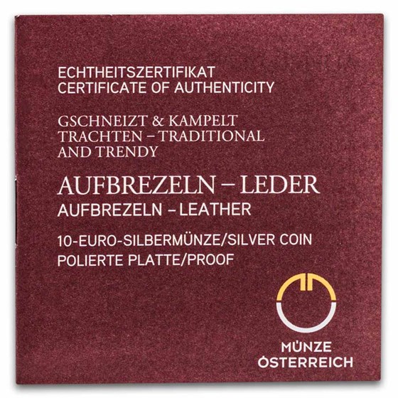 2025 Austria Proof Ag Traditional and Trendy: Leather (Box/COA)