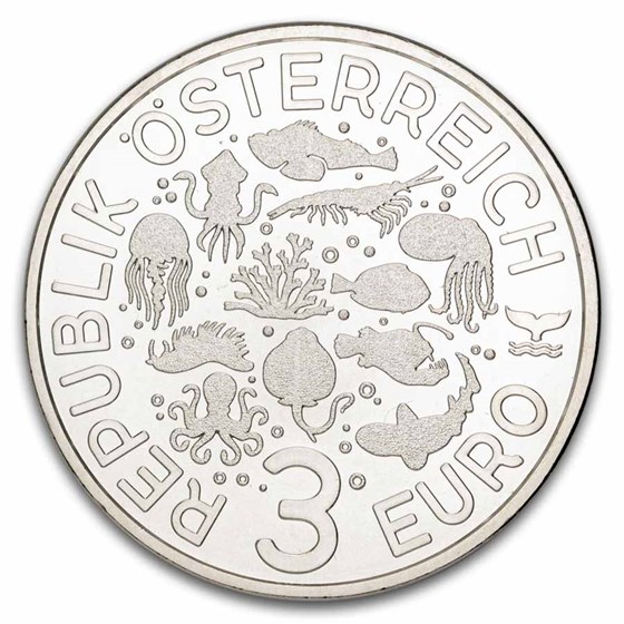 2025 Austria Cupro-Nickel €3 Marine Life (Devil Scorpionfish)