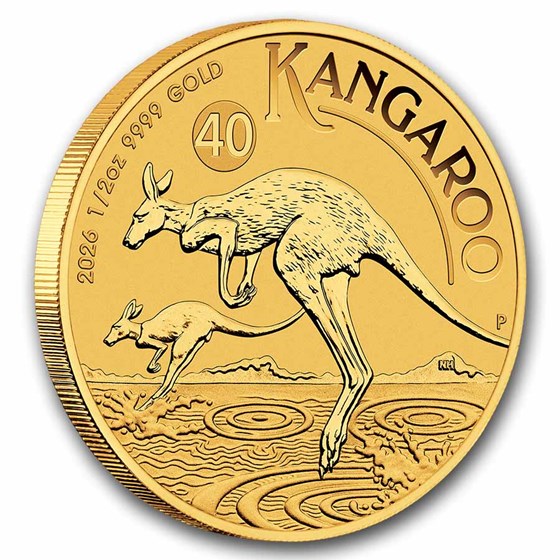2026 Australia 1/2 oz Gold Kangaroo BU