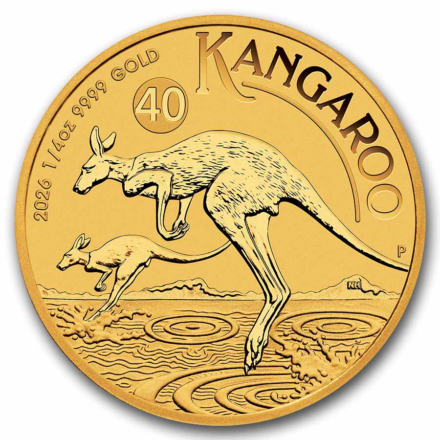 2026 Australia 1/4 oz Gold Kangaroo BU