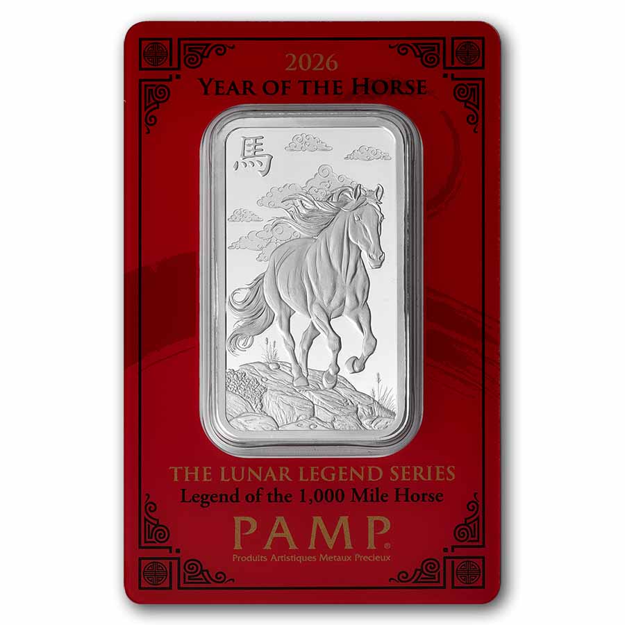 2026 1 oz Silver Bar - PAMP Suisse Year of the Horse (In Assay)