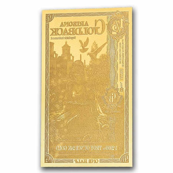 1/2 Arizona Goldback - Aurum Gold Foil Note (24k)