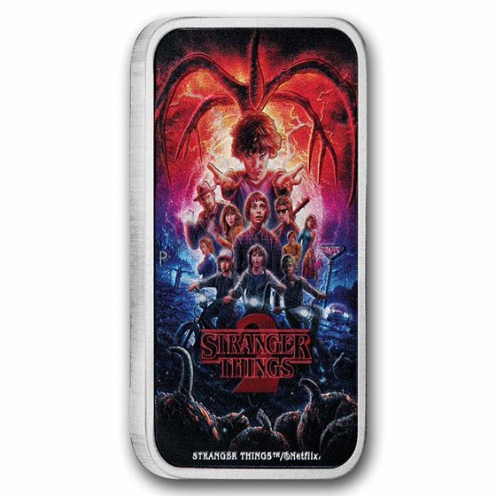 2026 TUV 1 oz Silver Colorized Stranger Things Season 2 Coin Box