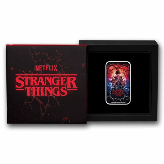 2026 TUV 1 oz Silver Colorized Stranger Things Season 2 Coin Box